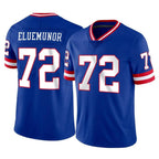 Kooe NY.Giants #72 Jermaine Eluemunor Player Royal Classic Vapor Home Game Stitched Jerseys