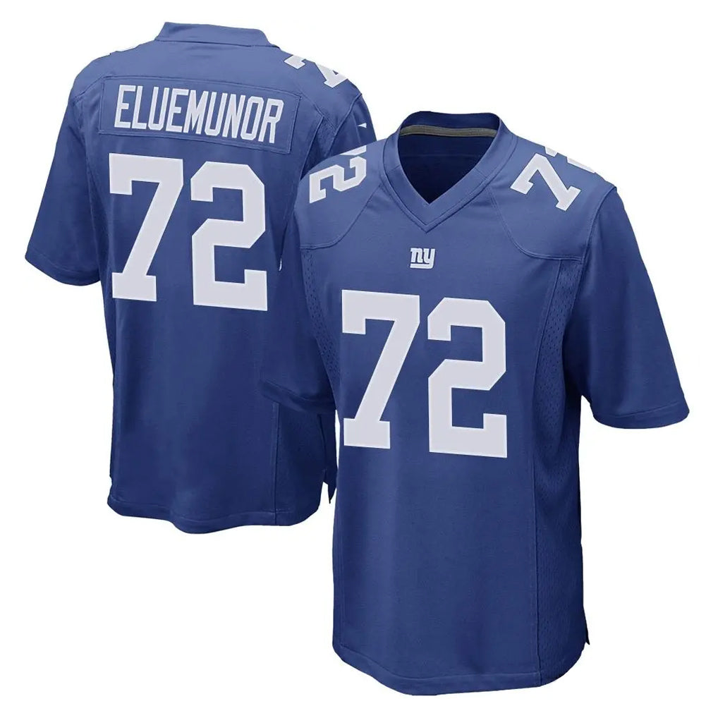 Kooe NY.Giants #72 Jermaine Eluemunor Player Royal Home Game Stitched Jerseys