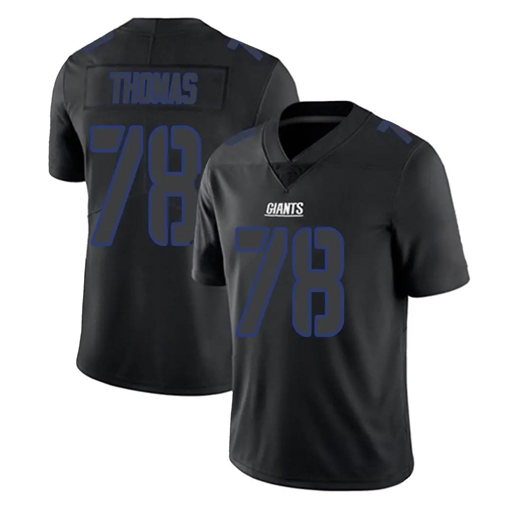 Kooe NY.Giants #78 Andrew Thomas Player Black Impact Limited Home Game Stitched Jerseys
