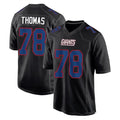 Kooe NY.Giants #78 Andrew Thomas Player Carbon Fashion Limited Home Game Stitched Jerseys