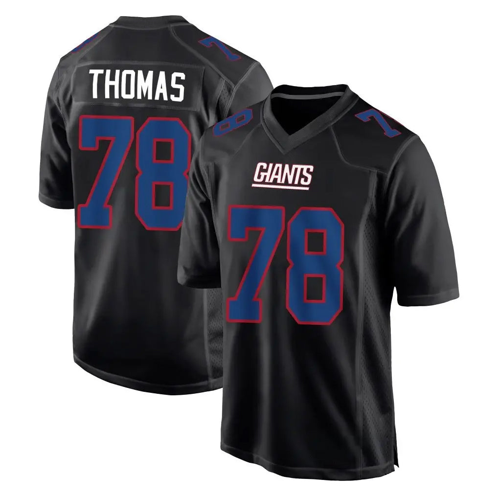 Kooe NY.Giants #78 Andrew Thomas Player Carbon Fashion Limited Home Game Stitched Jerseys