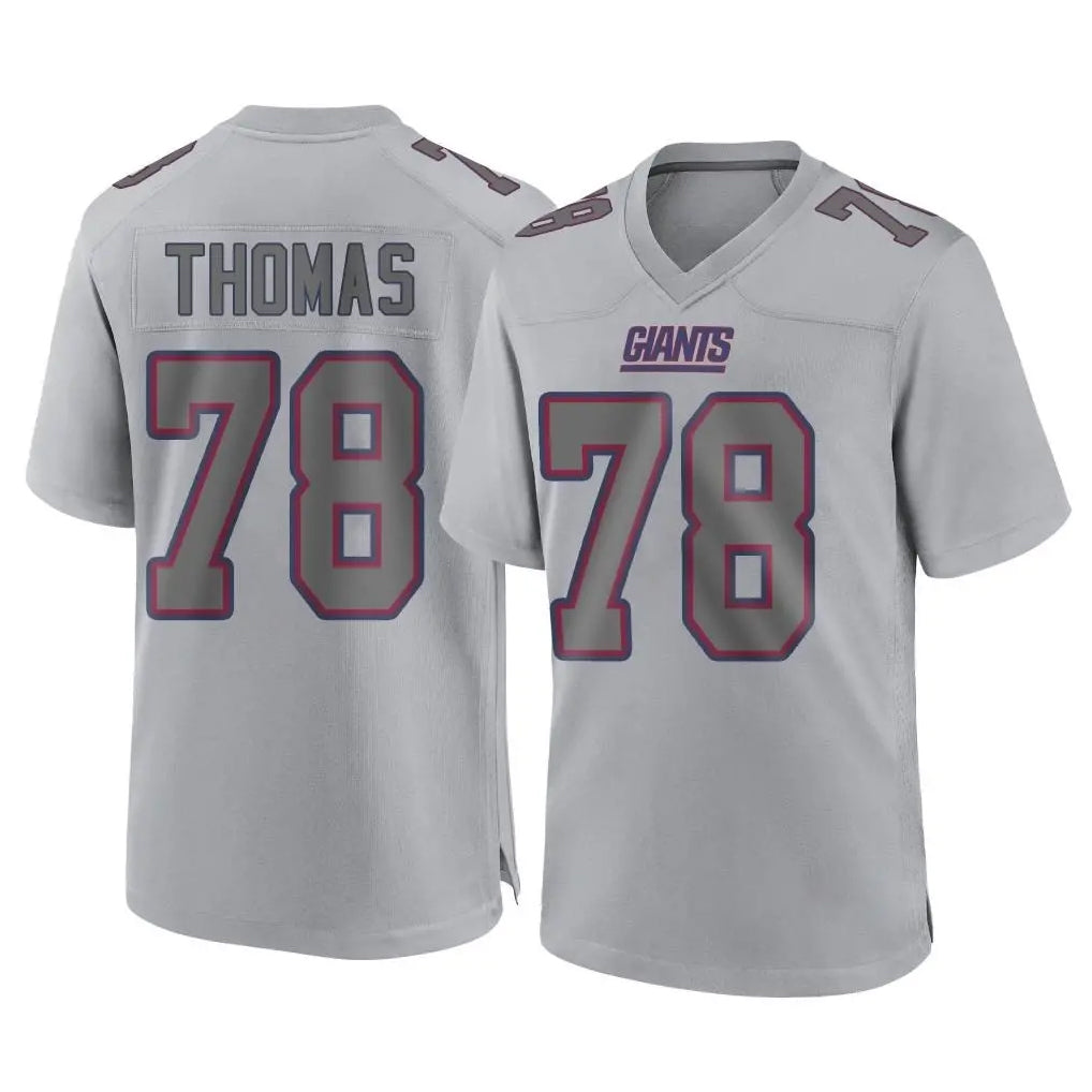 Kooe NY.Giants #78 Andrew Thomas Player Gray Atmosphere Fashion Limited Game Stitched Jerseys