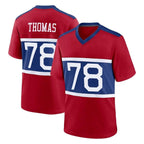 Kooe NY.Giants #78 Andrew Thomas Player Red Century Home Game Stitched Jerseys