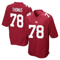 Kooe NY.Giants #78 Andrew Thomas Player Red Home Game Stitched Jerseys