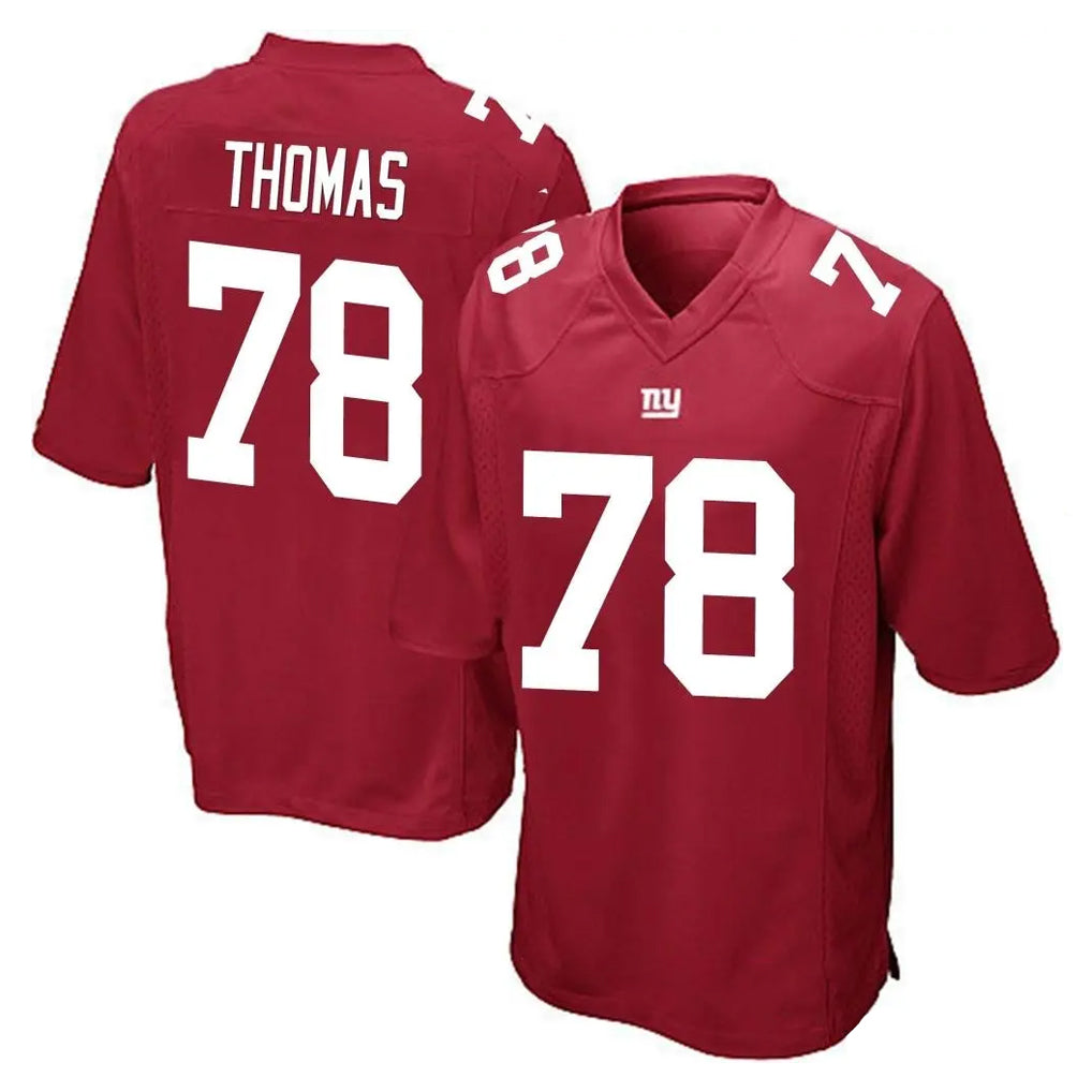Kooe NY.Giants #78 Andrew Thomas Player Red Home Game Stitched Jerseys