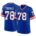 Kooe NY.Giants #78 Andrew Thomas Player Royal Classic Home Game Stitched Jerseys