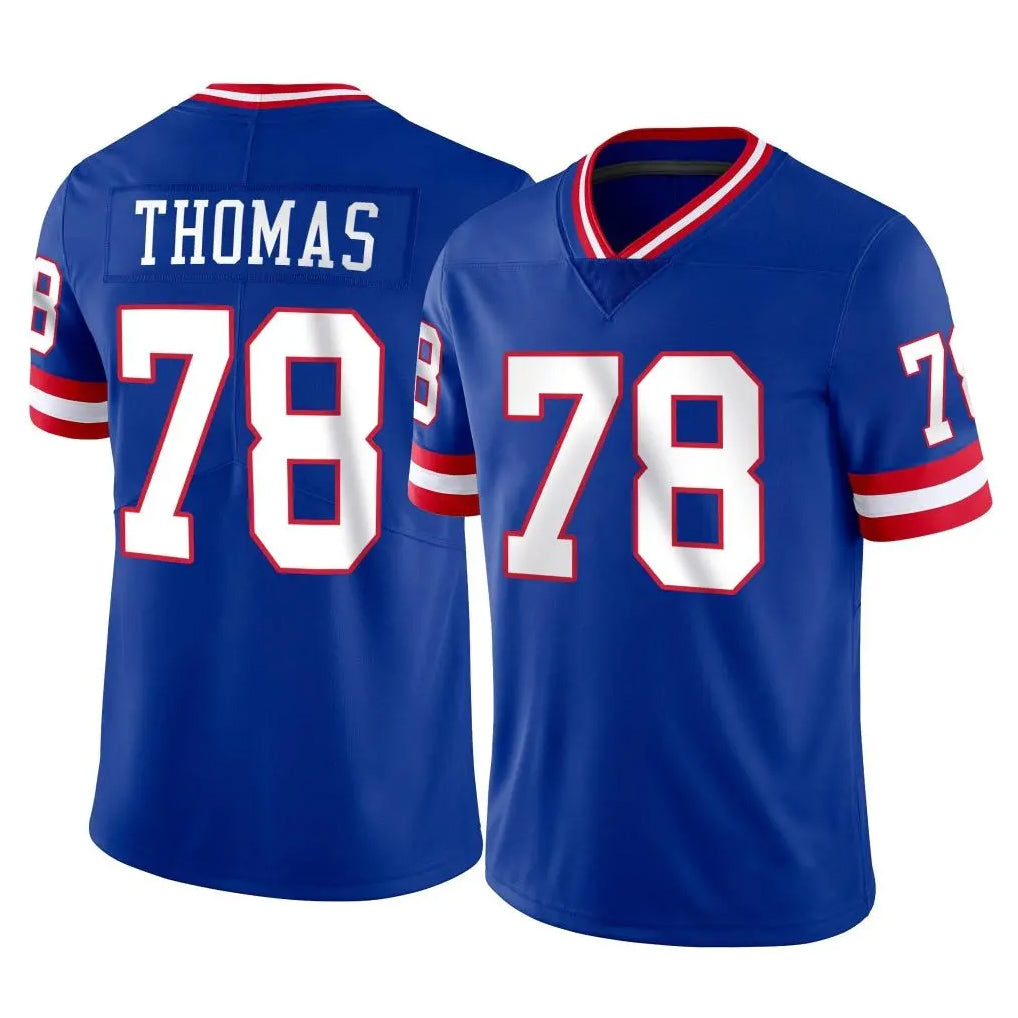 Kooe NY.Giants #78 Andrew Thomas Player Royal Classic Vapor Home Game Stitched Jerseys