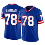 Kooe NY.Giants #78 Andrew Thomas Player Royal Classic Vapor Home Game Stitched Jerseys