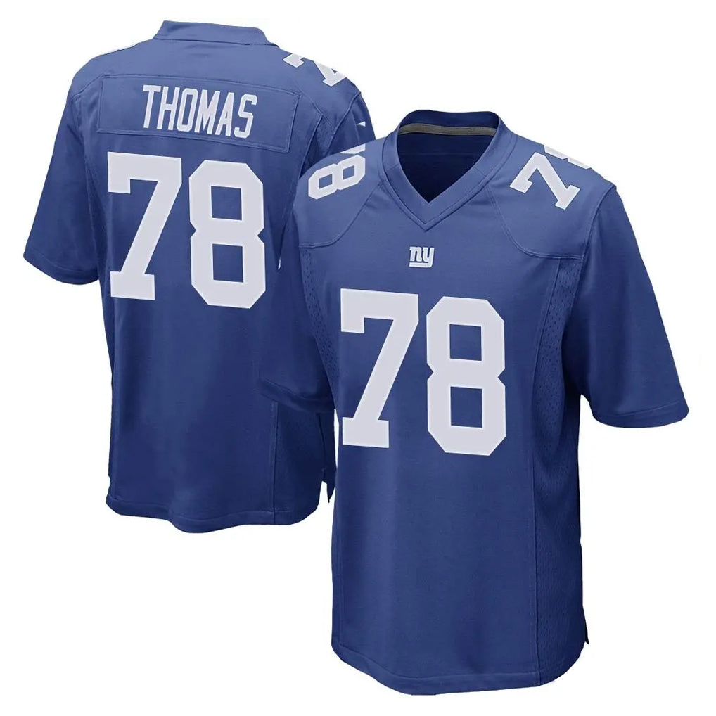 Kooe NY.Giants #78 Andrew Thomas Player Royal Home Game Stitched Jerseys