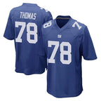 Kooe NY.Giants #78 Andrew Thomas Player Royal Home Game Stitched Jerseys