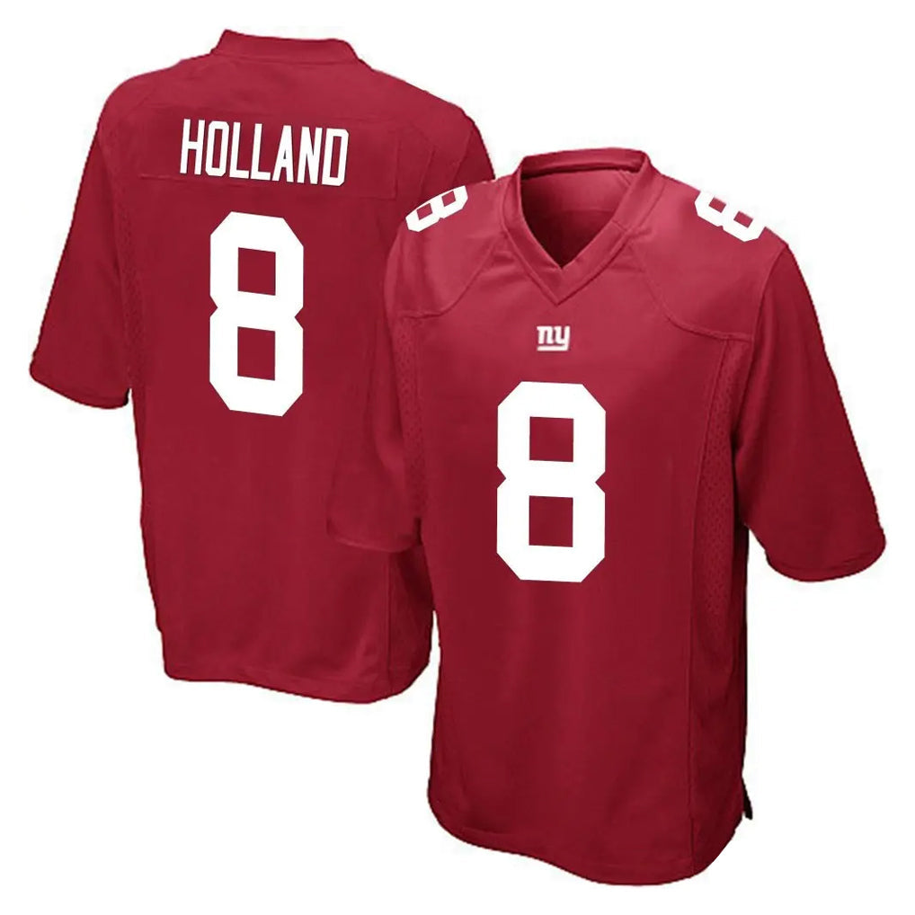 Kooe NY.Giants #8 Jevon Holland Player Red Home Game Stitched Jerseys
