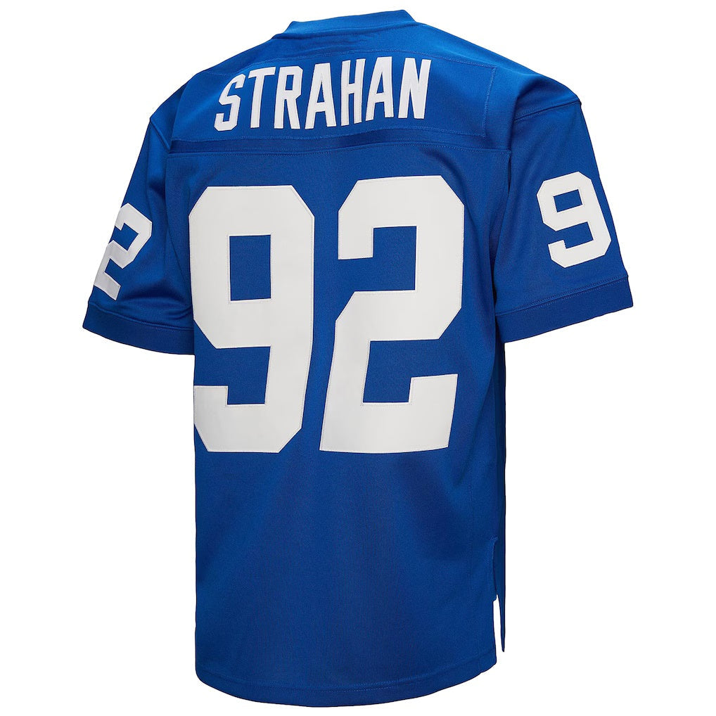 Kooe NY.Giants #92 Michael Strahan Mitchell & Ness Royal Authentic Throwback Retired Player Stitched Jerseys