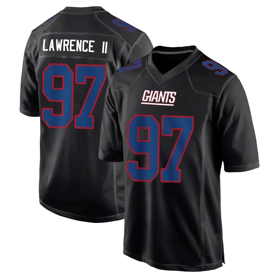 Kooe NY.Giants #97 Dexter Lawrence II Player Black Carbon Fashion Stitched Jerseys