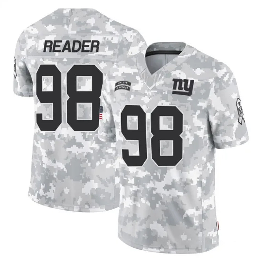 Kooe NY.Giants #98 DJ Reader Player Arctic Camo Salute To Service Limited Game Stitched Jerseys