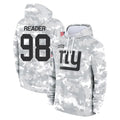 Kooe NY.Giants #98 DJ Reader Player Arctic Camo Salute to Service Pullover Hoodies Limited Game Stitched Jerseys