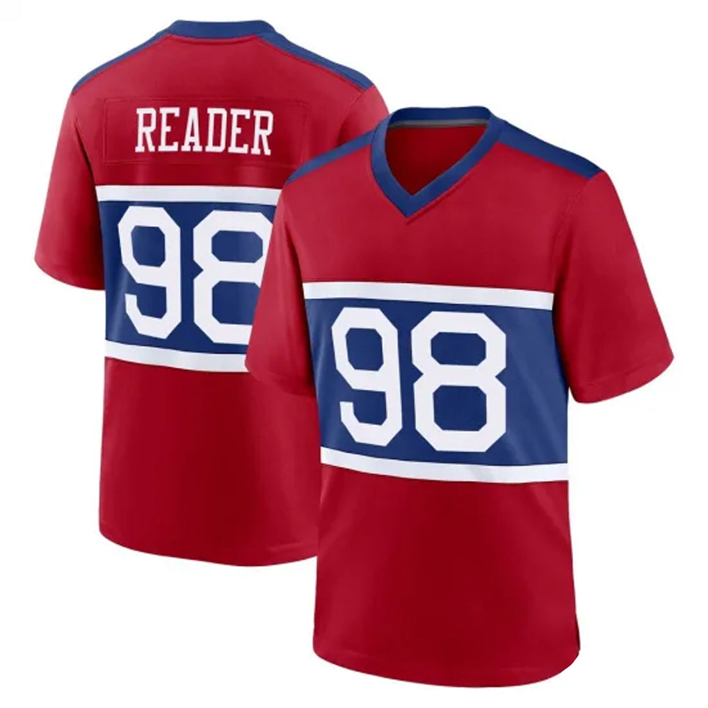 Kooe NY.Giants #98 DJ Reader Player Red Century Home Game Stitched Jerseys