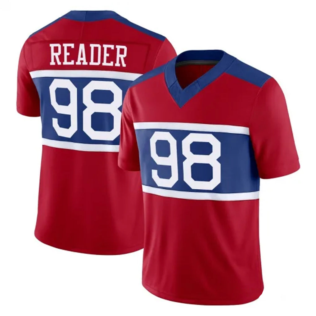 Kooe NY.Giants #98 DJ Reader Player Red Century Vapor F.U.S.E. Home Game Stitched Jerseys