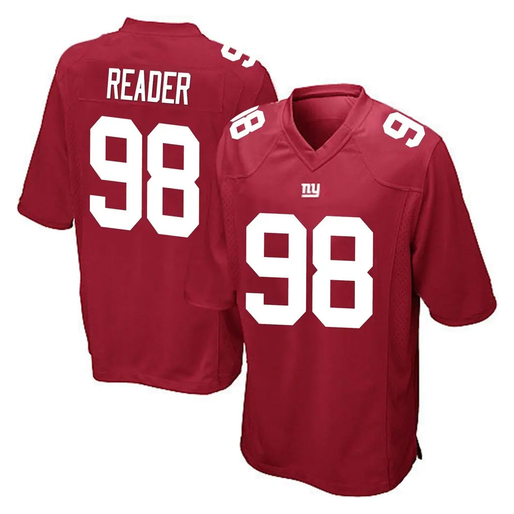 Kooe NY.Giants #98 DJ Reader Player Red Home Game Stitched Jerseys