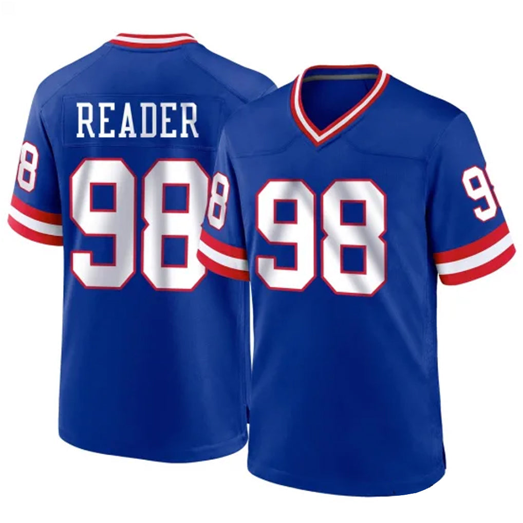 Kooe NY.Giants #98 DJ Reader Player Royal Classic Home Game Stitched Jerseys