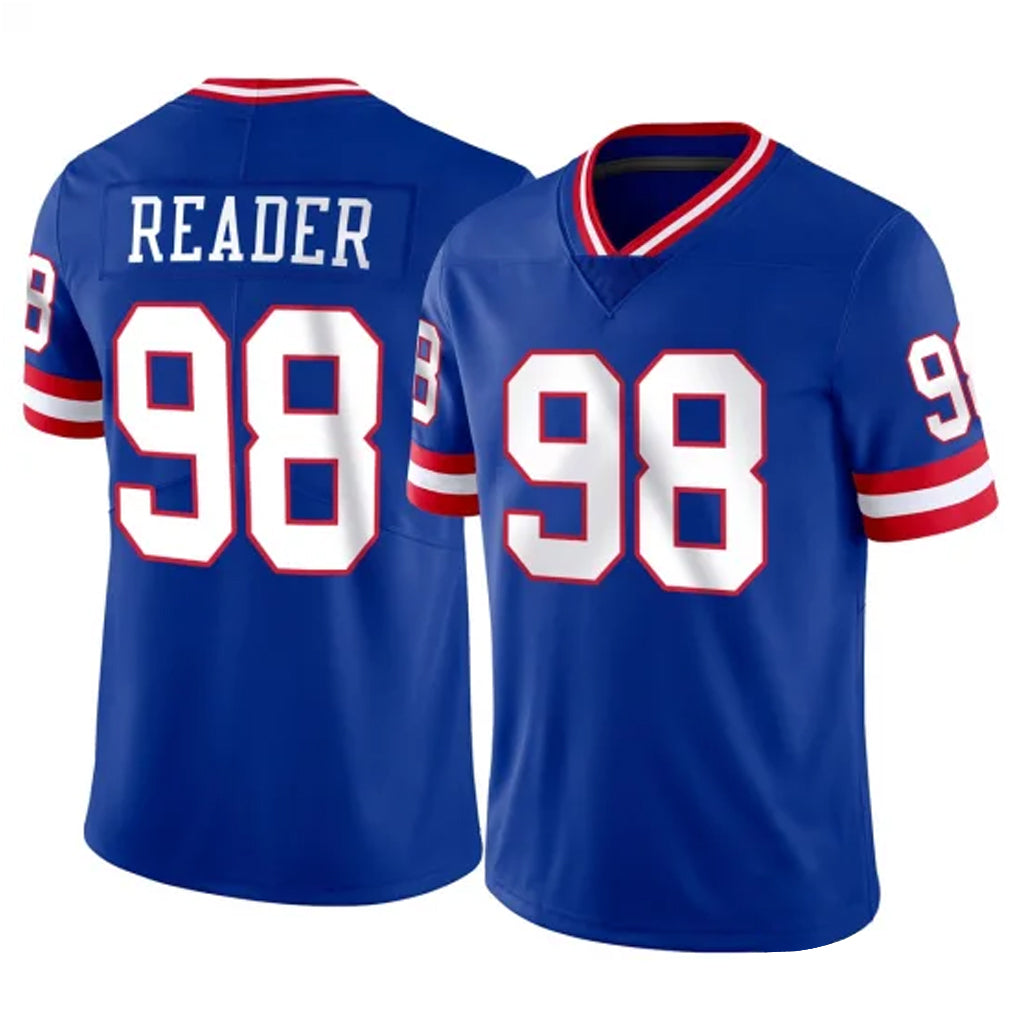 Kooe NY.Giants #98 DJ Reader Player Royal Classic Vapor Home Game Stitched Jerseys