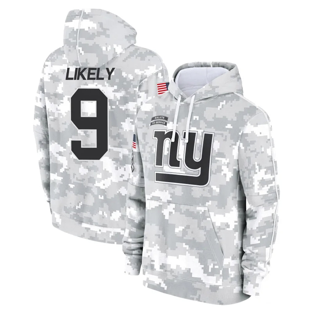 Kooe NY.Giants #9 Lsaiah Likely Player Arctic Camo Salute to Service Pullover Hoodies Limited Game Stitched Jerseys