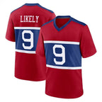 Kooe NY.Giants #9 Lsaiah Likely Player Red Century Home Game Stitched Jerseys