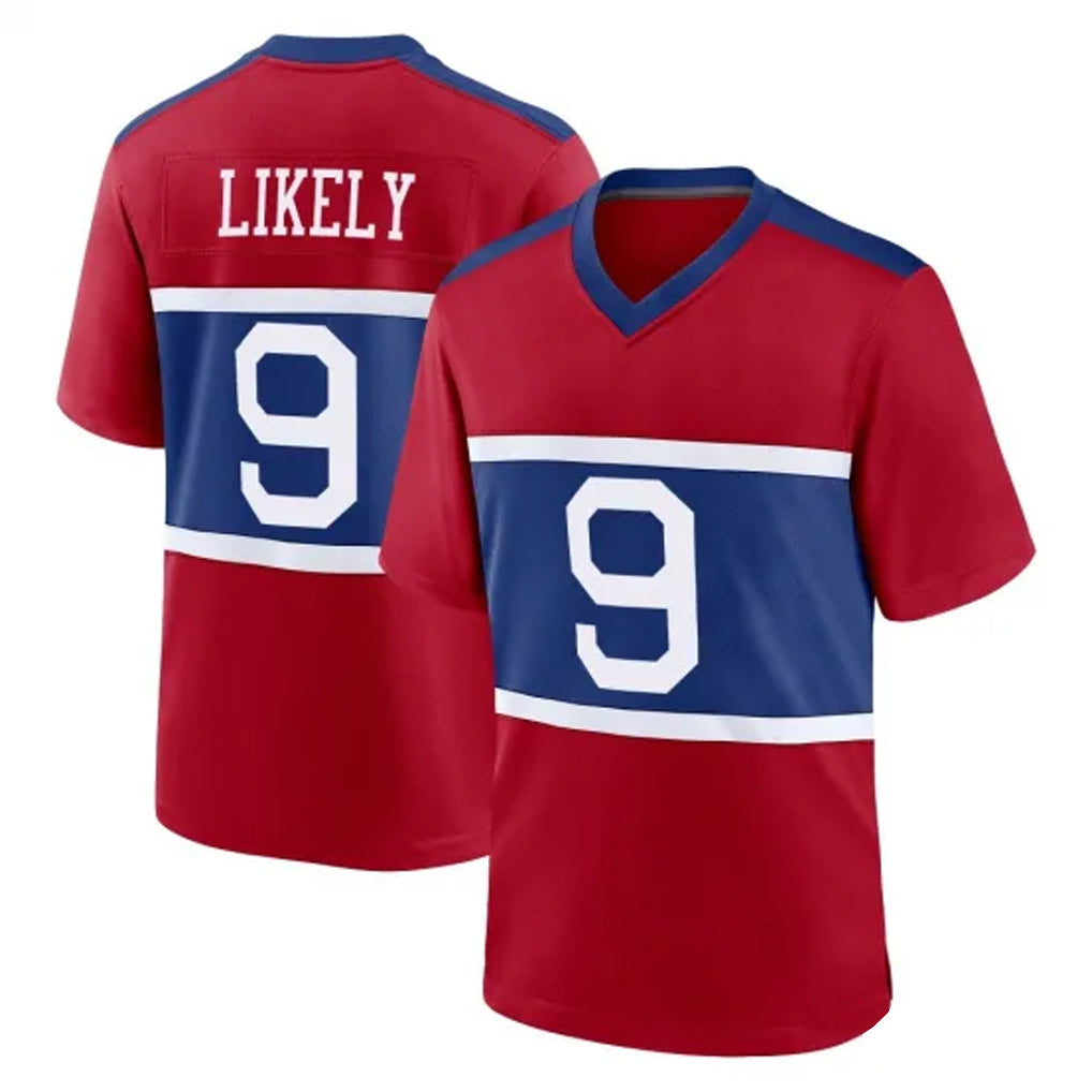 Kooe NY.Giants #9 Lsaiah Likely Player Red Century Home Game Stitched Jerseys