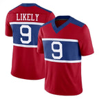 Kooe NY.Giants #9 Lsaiah Likely Player Red Century Vapor F.U.S.E. Home Game Stitched Jerseys