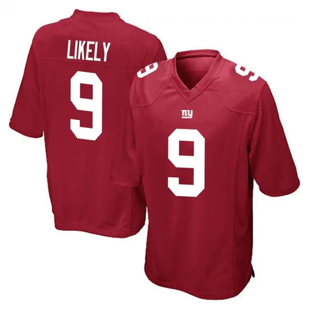 Kooe NY.Giants #9 Lsaiah Likely Player Red Home Game Stitched Jerseys