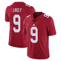 Kooe NY.Giants #9 Lsaiah Likely Player Red Limited Vapor Untouchable Home Game Stitched Jerseys