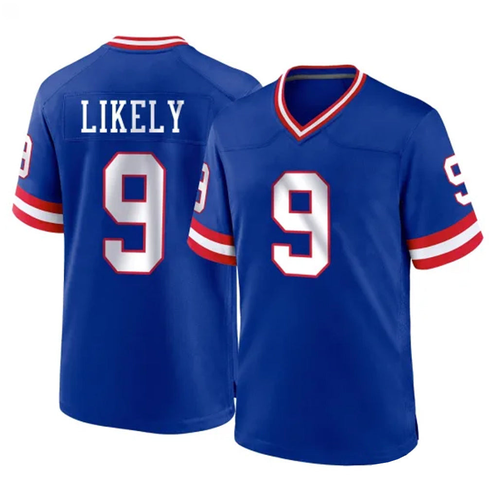 Kooe NY.Giants #9 Lsaiah Likely Player Royal Classic Home Game Stitched Jerseys
