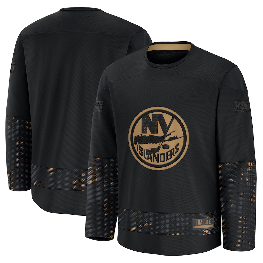 Kooe NY.Islanders Black 2024 Military Appreciation Practice Jerseys