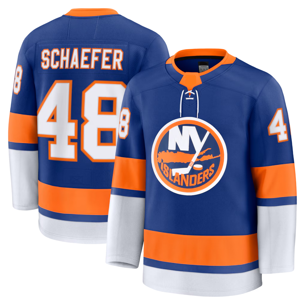 Kooe NY.Islanders #48 Matthew Schaefer Royal Home Premium Jerseys