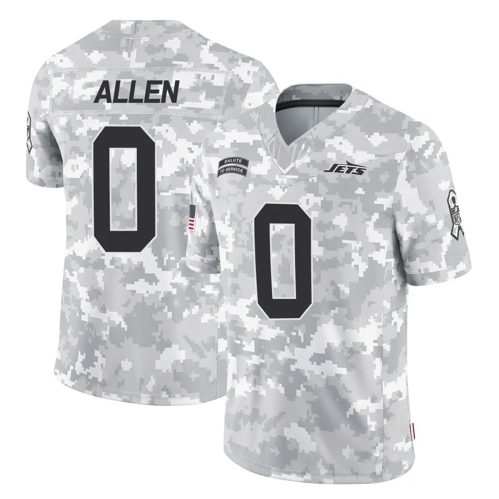 Kooe NY.Jets #0 Braelon Allen Player Arctic Camo Salute to Service Limited Stitched Jerseys