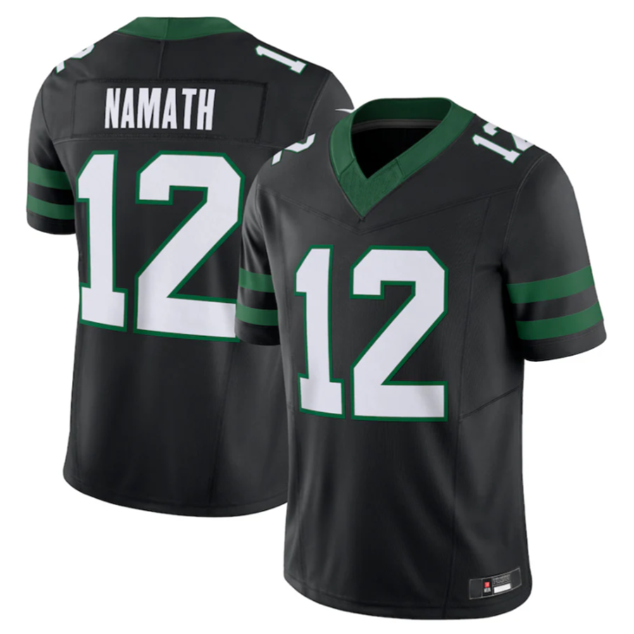 Kooe NY.Jets #12 Joe Namath Legacy Black Vapor F.U.S.E. Limited Jersey Stitched American Stitched Jerseys