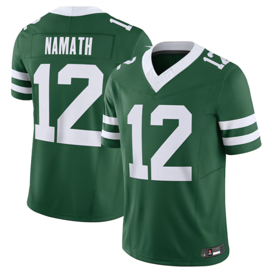Kooe NY.Jets #12 Joe Namath Legacy Green Vapor F.U.S.E. Limited Jersey Stitched American Stitched Jerseys