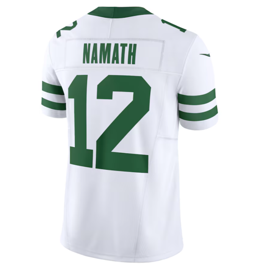 KooeNY.Jets #12 Joe Namath Legacy White Vapor F.U.S.E. Limited Jersey Stitched American Stitched Jerseys