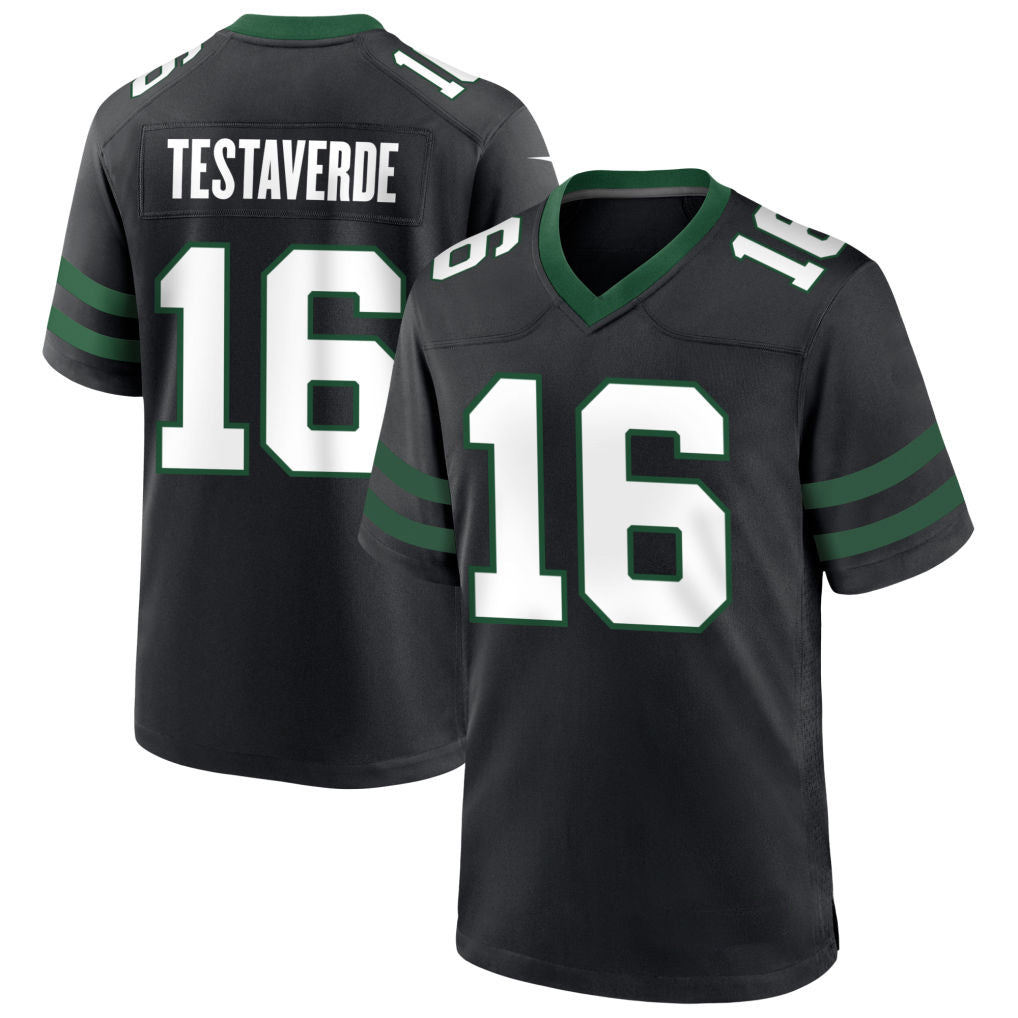 Kooe NY.Jets #16 Vinny Testaverde Player Black Home Game Stitched Jerseys