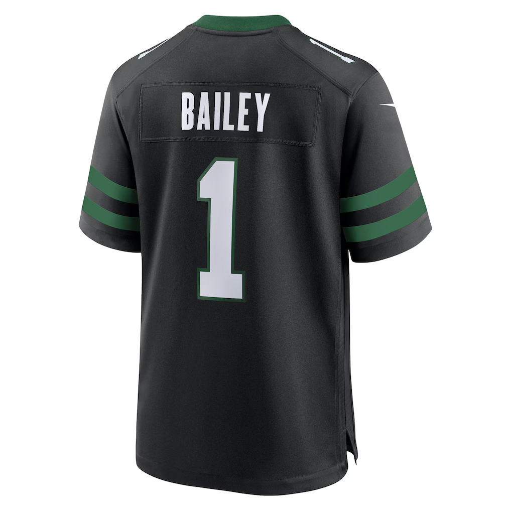 Kooe NY.Jets #1 David Bailey Legacy Black Alternate Game Player Stitched Jerseys
