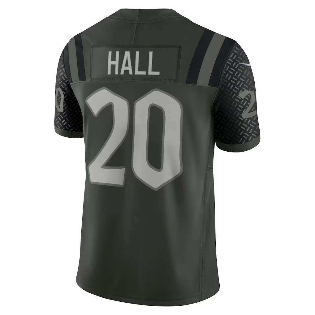 Kooe NY.Jets #20 Breece Hall Gotham Green 2025 Rivalries Collection Stitched Limited Jerseys