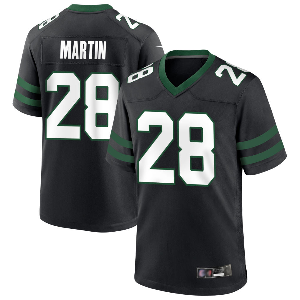 Kooe NY.Jets #28 Curtis Martin Player Black Home Game Stitched Jerseys