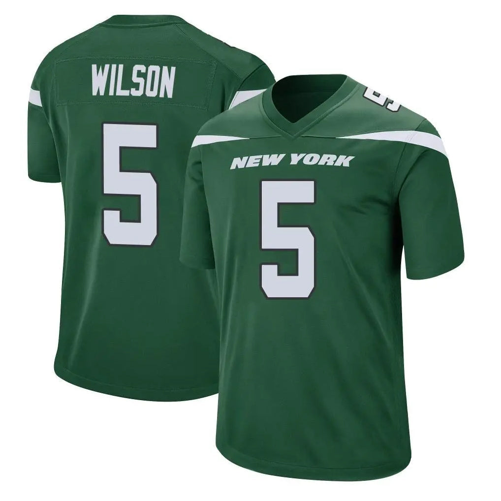 Kooe NY.Jets #5 Garrett Wilson Player Green Game Stitched Jerseys