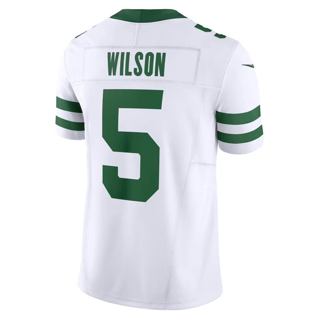 Kooe NY.Jets #5 Garrett Wilson White Classic Alternate Vapor F.U.S.E. Limited Stitched Jerseys