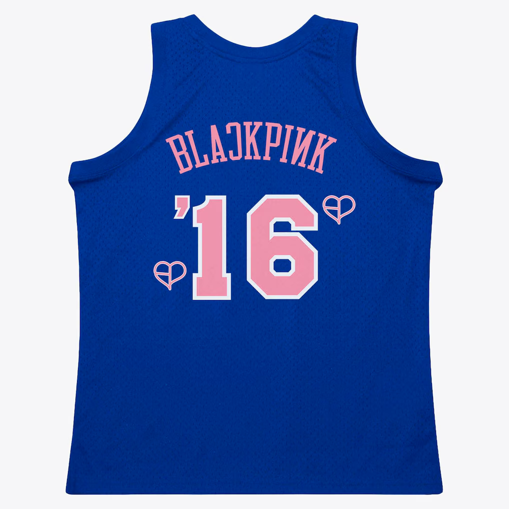 Kooe NY.Knicks Mitchell & Ness x BLACKPINK Blue Hardwood Classics Swingman Jerseys - Limited Edition