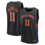Kooe NY.Knicks #11 Jalen Brunson  Black Fast Break Jerseys - Statement Edition
