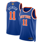 Kooe NY.Knicks #11 Jalen Brunson  Blue 2026  Finals Patch Swingman Jerseys - Icon Edition