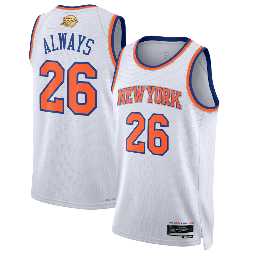 Kooe NY.Knicks #26  White 2026 Finals Champions Always 26 Swingman Jerseys - Association Edition