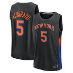 Kooe NY.Knicks #5 Jose Alvarado  Black Fast Break Replica Jerseys - Statement Edition