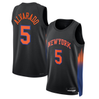 Kooe NY.Knicks #5 Jos¨¦ Alvarado Black Swingman Jerseys - Statement Edition