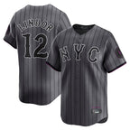 Kooe NY.Mets #12 Francisco Lindor Player Gray City Connect Limited Stitched Jerseys